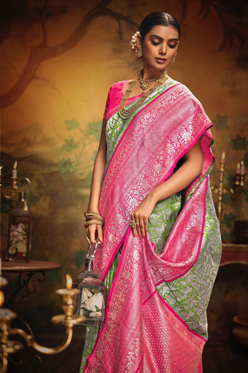 Shakuntala New Banarasi Soft Silk Woven Saree for Women