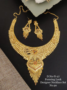 Zeeba , Designer Look Forming Necklace Set for women-ZEEL001NSA (Copy)