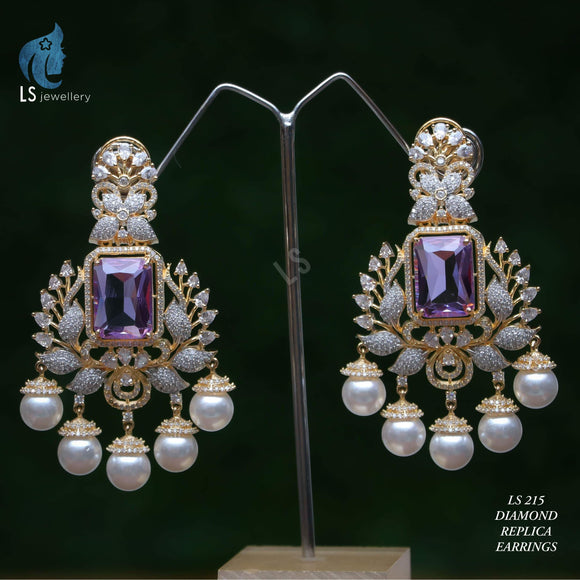 Tamannah , elegant Diamond inspired Dangling Earrings for women -SHYA001DE