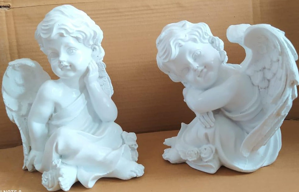 ANGELS FROM HEAVEN, , PAIR OF 2 CUTE WHITE ANGELS-RKANG001 – www