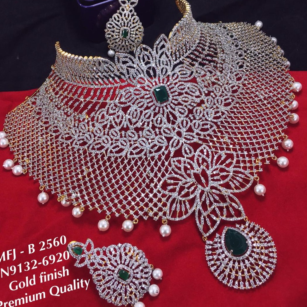 Big diamond necklace designs Clearance