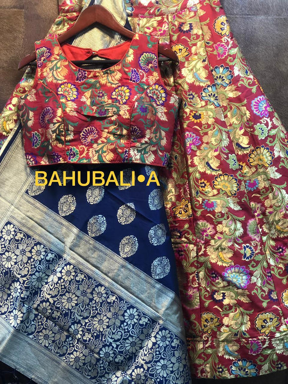Banarasi Brocade  silk fabric lehengha with inner TT04