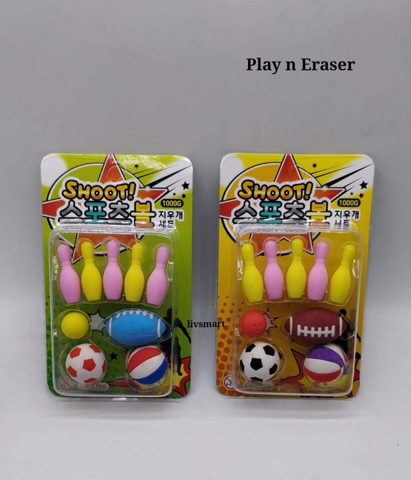 Play n shoot erasers