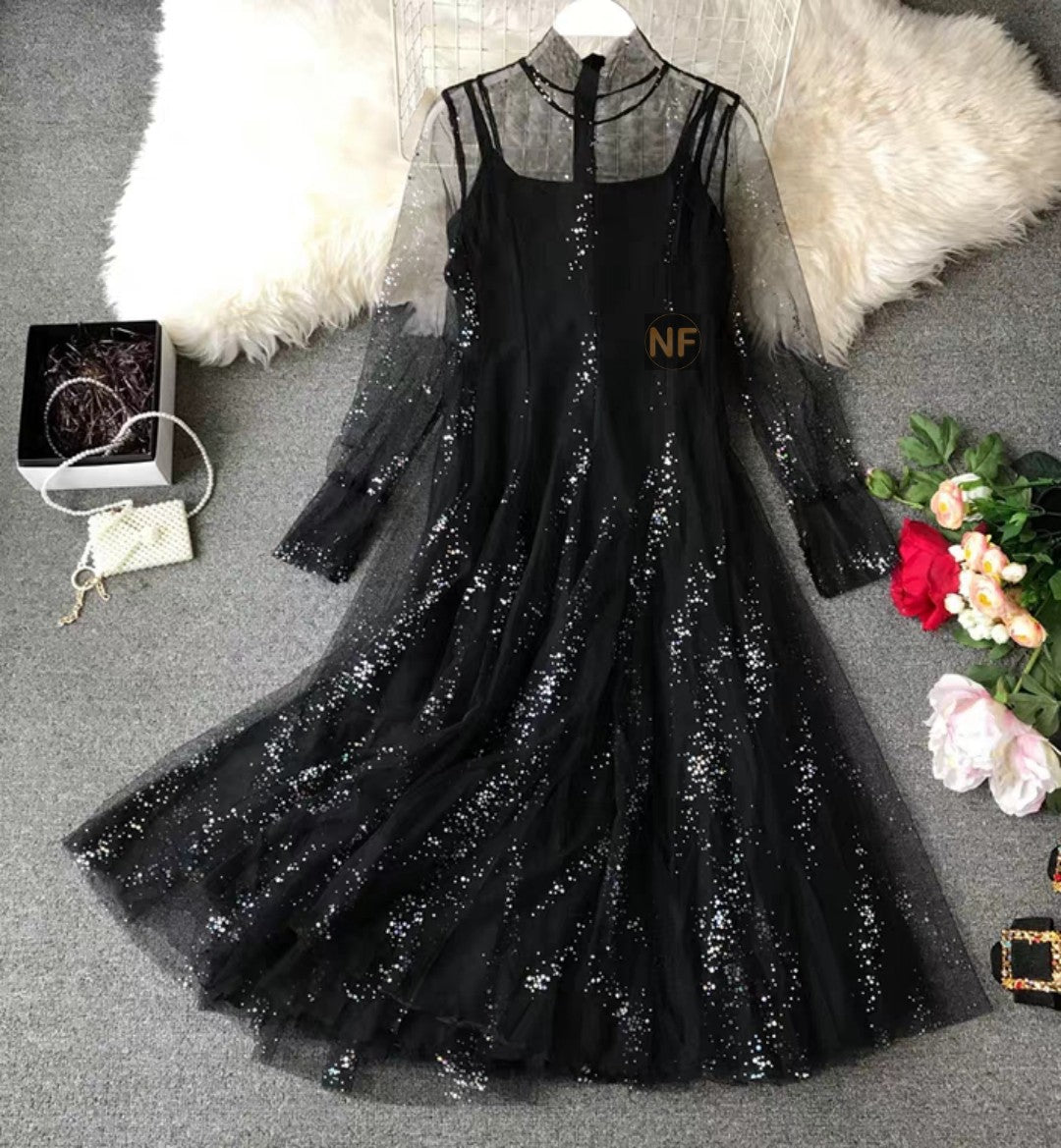 Princess Dress with shimmer beautiful designed for wedding and birthda –  www.soosi.co.in