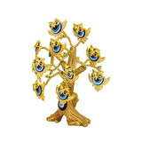 Fengshui Nazar Suraksha Kavach Evil Eye Owl Tree in Gold