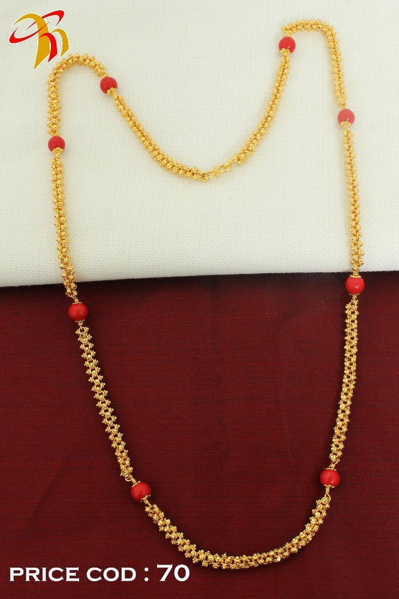 Coral Kerala Chain 30 inches long