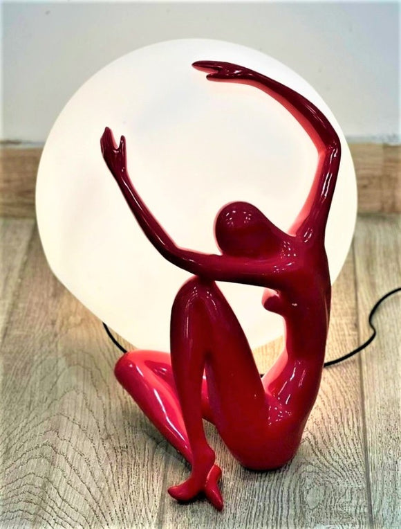 Red Finish Designer Lamp -SP001BLR