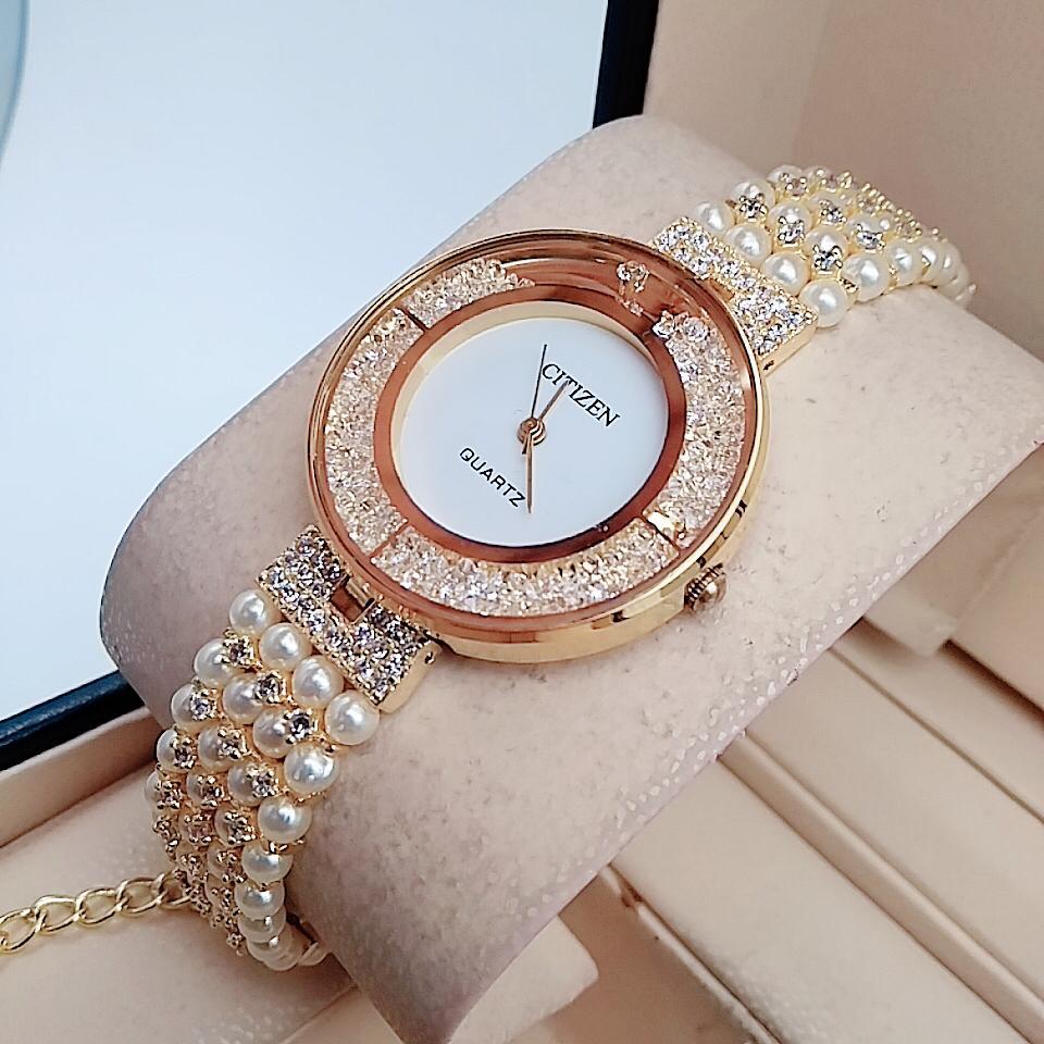 ELEGANT PEARL STRAP WATCH FOR WOMEN-MOE5WM002P –