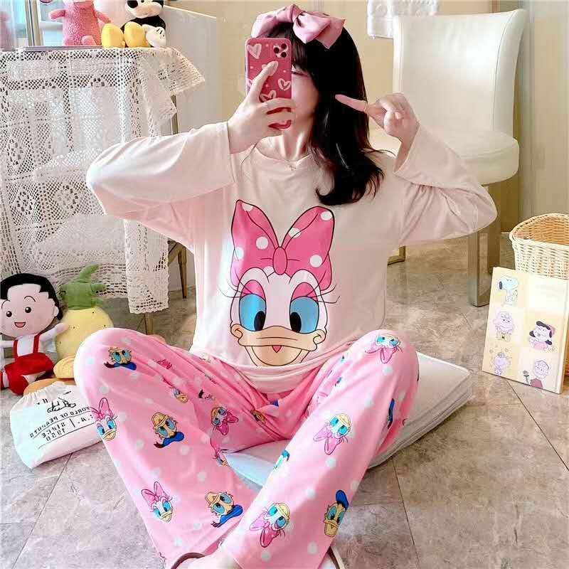 PINK GIRL, Beautiful Cartoon Printed Full Sleeves Piece Night