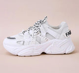 WHITE  FASHIONABLE COMFY SNEAKERS FOR WOMEN-JCPPS001WS