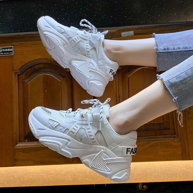 WHITE FASHIONABLE COMFY SNEAKERS FOR WOMEN-JCPPS001WS –