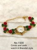 RED CORAL AND JADE WATCH FOR WOMEN -MOECJW001
