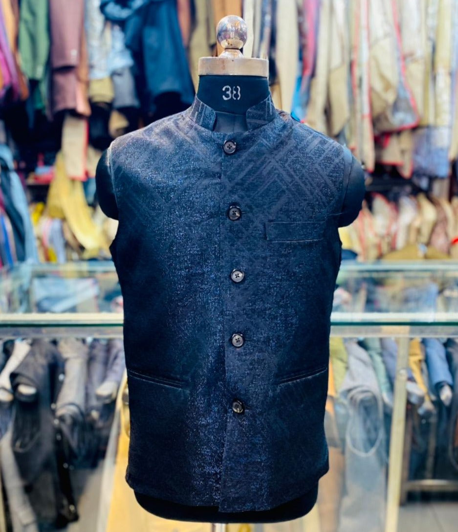 ELEGANT PARTY WEAR DESIGNER WAIST COAT FOR MEN -BRANHU001WCB