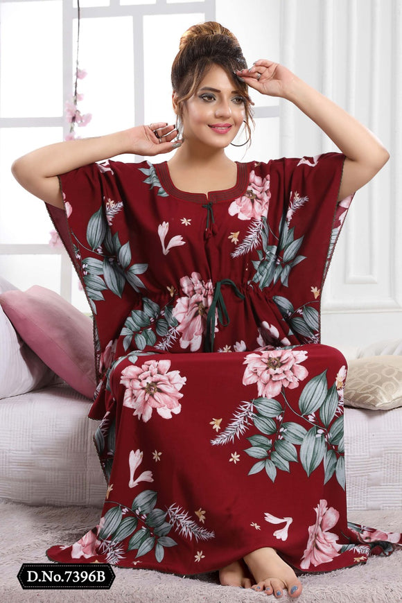 MAROON SHADE  COMFORT CHILL SUMMERS WITH RAYON TWISTED KAFTAN FOR WOMEN -LYF001RKMS