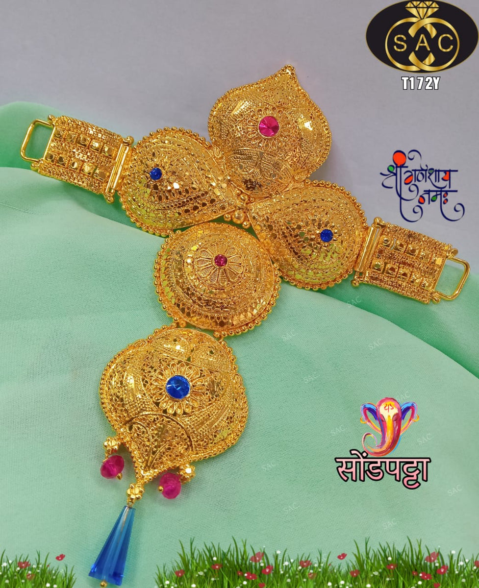 JANANI BEAUTIFUL GOLD PLATED JEWELLERY FOR DECORATING TRUNK OF