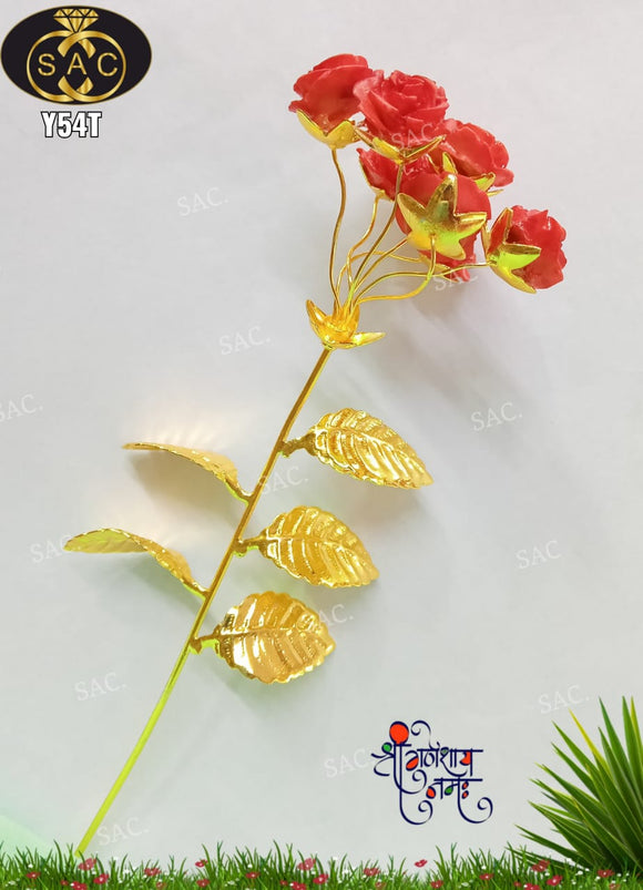 Premium Quality high gold Rose  Flower set-KARTI001FSA