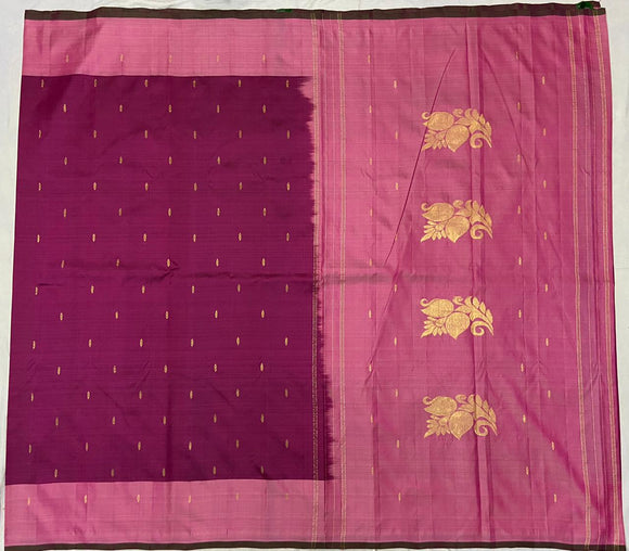 Manikarnika, elegant dual shade pink kanjivaram silk saree for women -PRIYAN001DS
