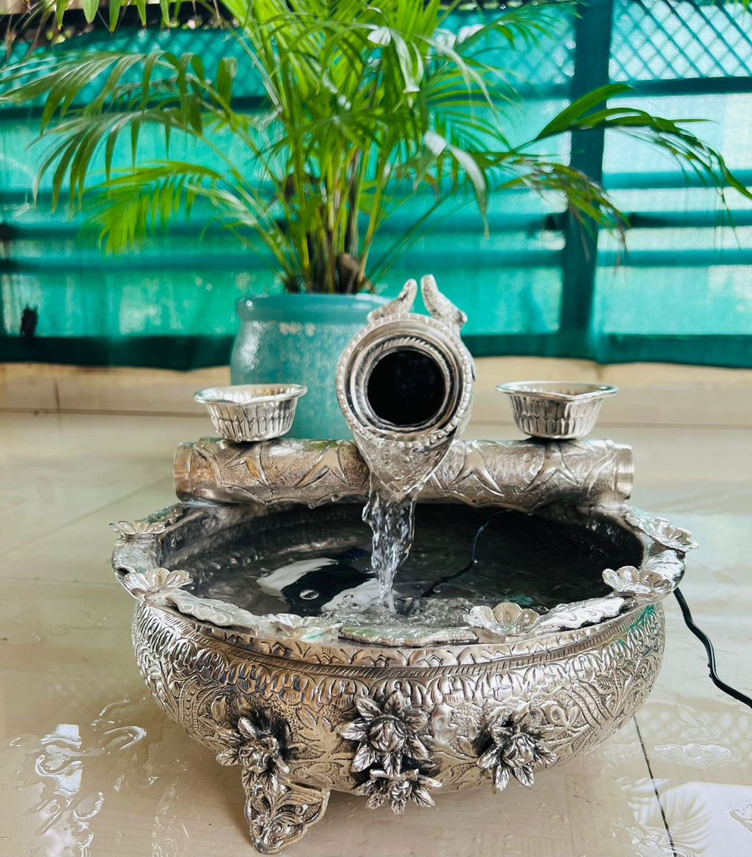 Elegant Silver Parrot Fountain For Home Decoration-SKD001PFA –