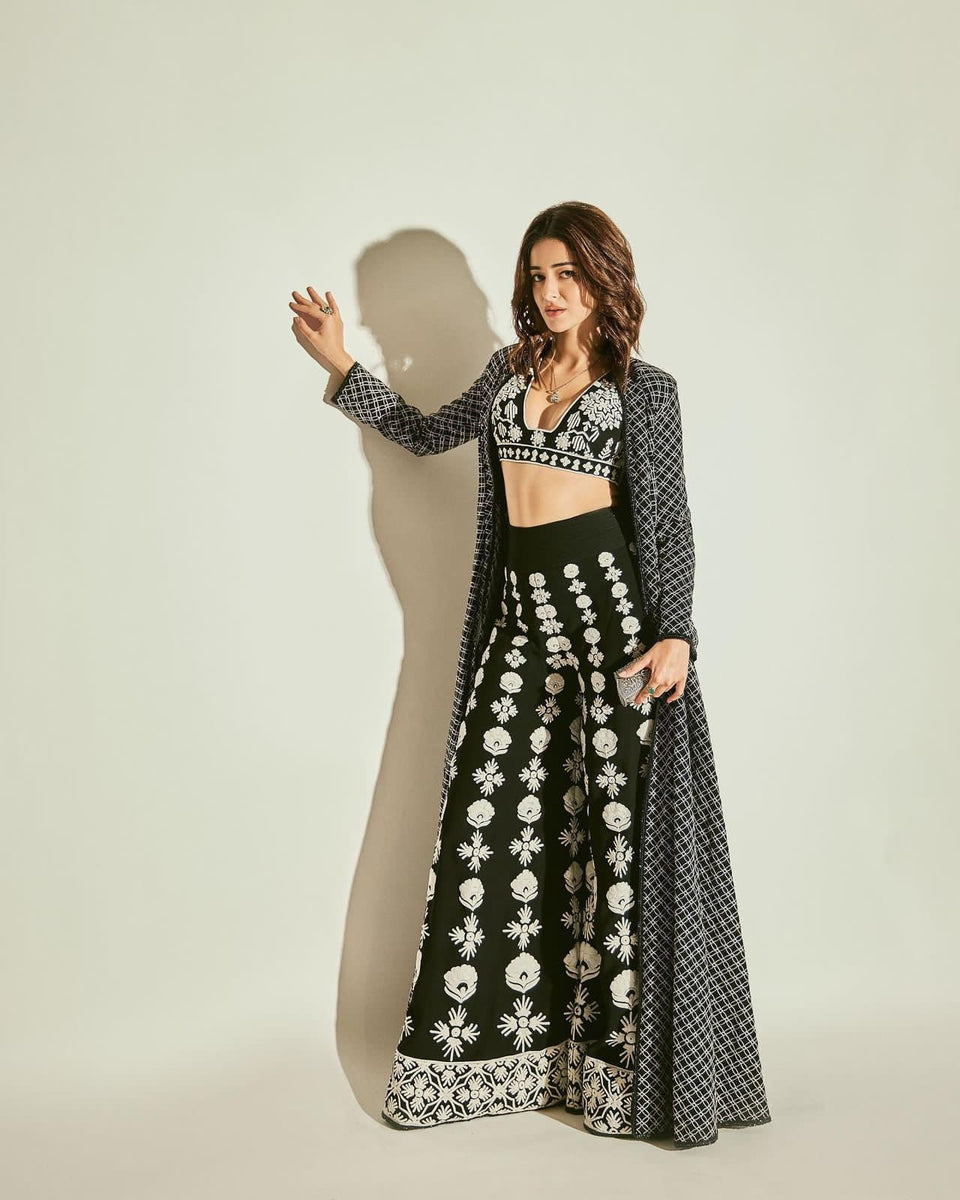 Ananya Pandey Inspired Bollywood replica Palazzo Set with Shrug