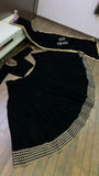 Elegant Black Velvet Lehanga for Women-SHREE001BVL