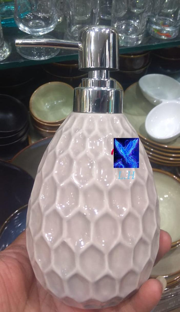 Pink   shade Beautiful Ceramic Soap Dispenser -LR001SDC