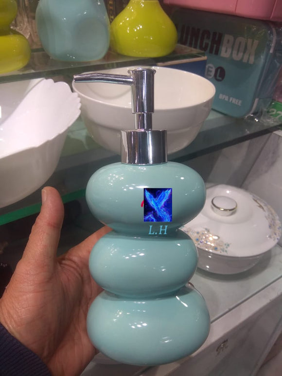 Agave Blue shade Beautiful Ceramic Soap Dispenser -LR001SDA