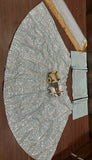  12 Kali around 3 Meter Flare Mono Satin Silk Embroidered Foil Mirror work Lehenga with Cancan & Canvas Patta-PANK001L