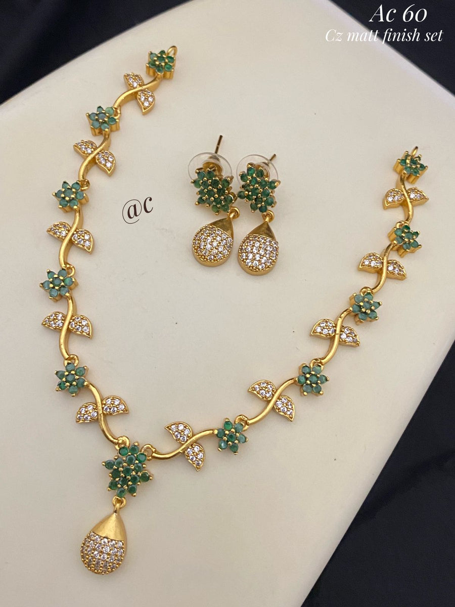 Green Stone Gold Necklace Designs Gold Stone Necklace Models New