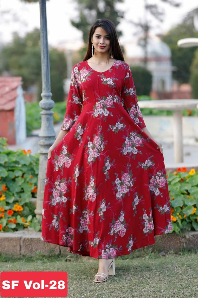Long crepe kurtis deals