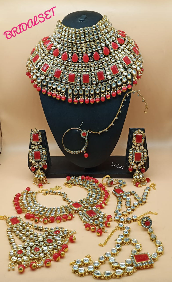 TRADITIONAL KUNDAN BRIDAL JEWELLERY SET FOR WOMEN