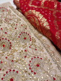 Embroidered Chanderi Suit  with Gota Patti Work