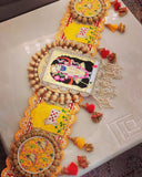 Tanjore  Hand Painted ShreeNathji Design  Bandhanwar for Festivals and Wedding Decoration-MK001SNT