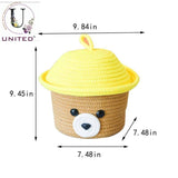 Cute Yellow and Brown shade  Storage Organizer Basket -PANI001OBB