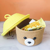 Cute Yellow and Brown shade  Storage Organizer Basket -PANI001OBB