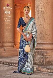 Elegant Blue Beautifully Designed Patola Soft Silk Saree For Women -OM001PSG