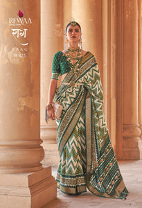 Green Beautifully Designed Patola Soft Silk Saree For Women -OM001PSD