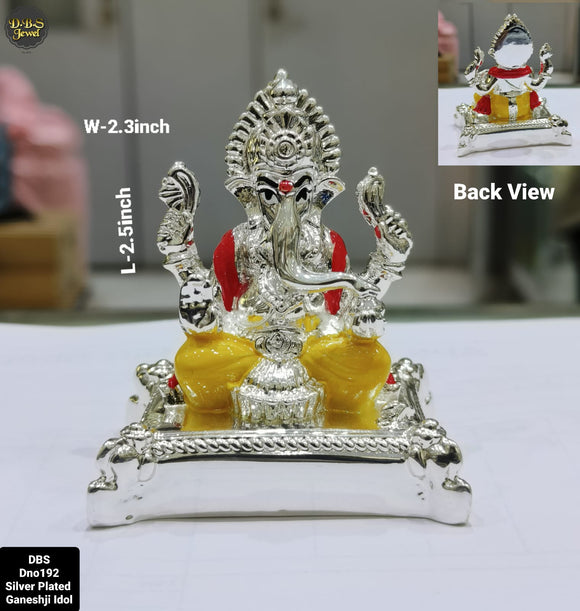 Silver Plated Ganeshji Idol-MK001GI
