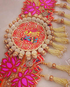 Swagat, Beautiful Hand crafted  Bead Work Bandanwar / Door Decoration -DECOR001BW