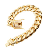 Dubai Gold plated Chennai lock Bracelet chain by IDH Jewellery -IDH001GB