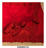 Beautiful Gorgeous Red Floral Embroidered Organza Saree with Blouse-KIA001ESA