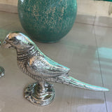 Silver Papiha , Beautiful Antique Silver Finish Parrot Pair-ART001PP