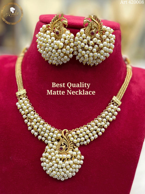Sushama , Matte Finish Necklace Set for Women -ART001NSA