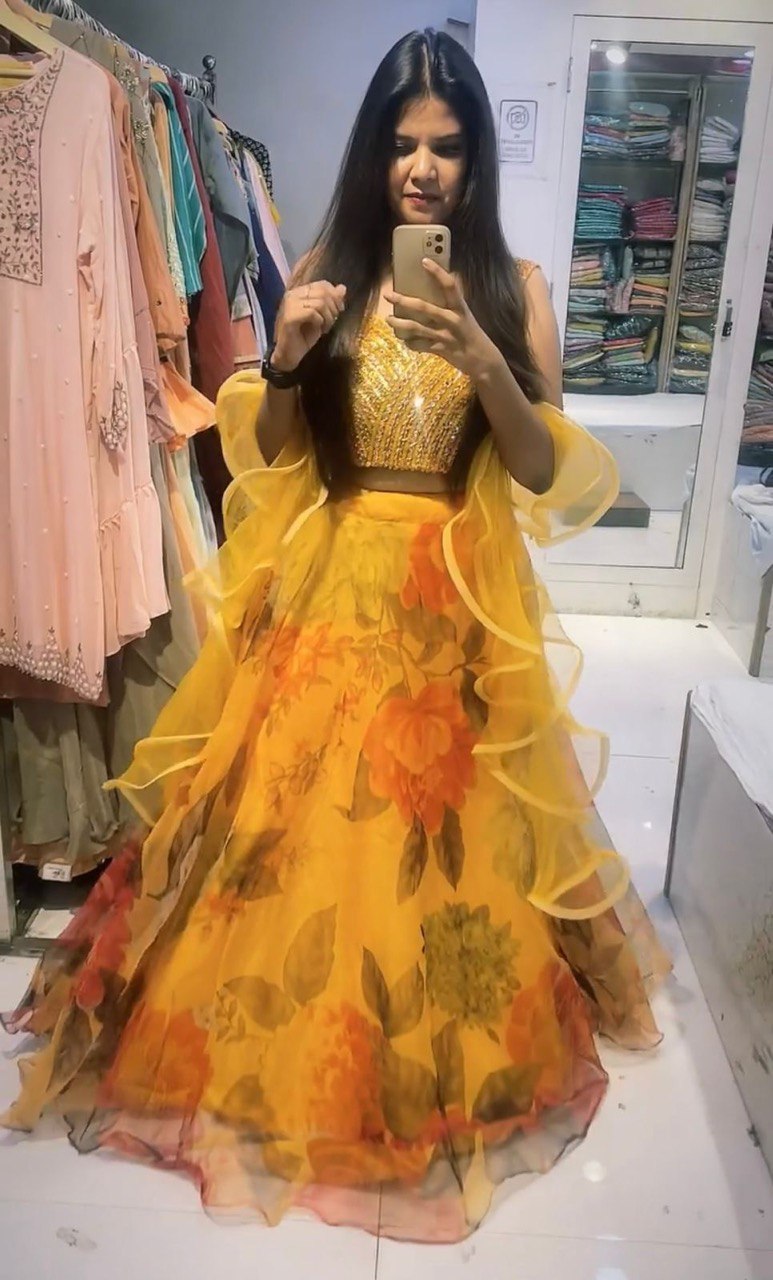 Fully Stitched Yellow Haldi Lehenga -SSS001YHL –