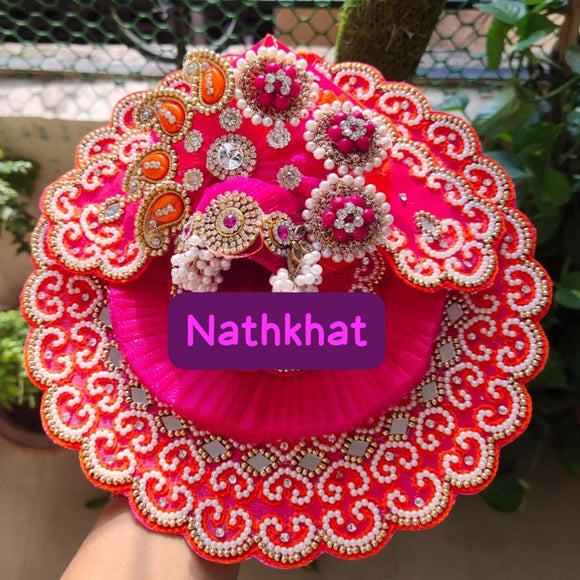 Nathkhat , Designer  Heavy Decorated Poshak For Laddu Gopalji -BRIJ001N