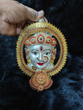 German silver washable pearl finish Lakshmi face with antique jewellery with special stone work -SILV001AF