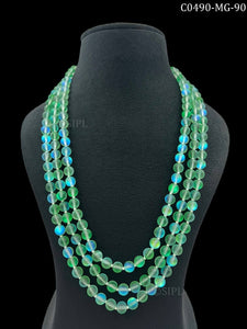 Harini  , elegant Green  bead Necklace  for women -MOE001BNSC