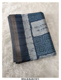 Sanaaya , Batik Printed Semi Tussar Silk Saree with Blouse-KIA001STSA