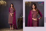 ALINA VOL-4 , Semi stitch Salwar suit Material for women-SSS001SSA