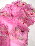 Pink Shade Organza Handwork Saree for Women-SSS001POS