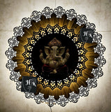 Metrical iron laser cutting wall art Ganesha-ANUB001MG